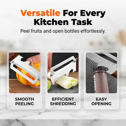 3-in-1 Scallion Shredder & Peeler Kitchen Tool
